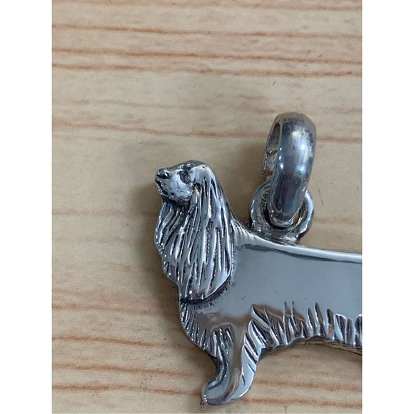 .925 Cavalier King Charles Sterling Silver Jewelry Charm - Picture 4 of 4